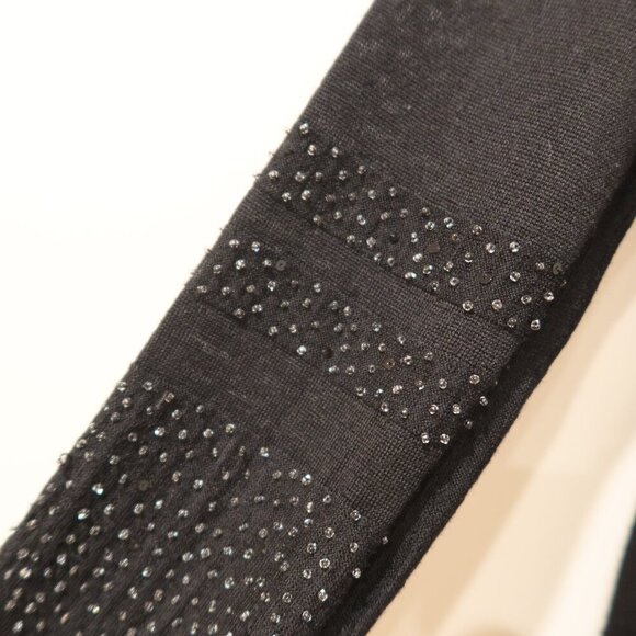 SINCLAIRE 100% merino wool sweater black embellish beaded pullover long sleeve s - Picture 5 of 10